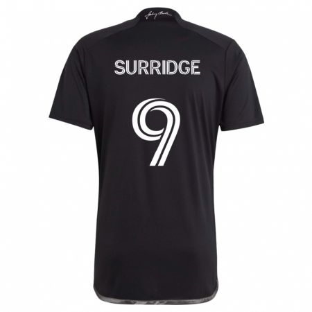 Kandiny Heren Sam Surridge #9 Zwart Uitshirt Uittenue 2024/25 T-Shirt