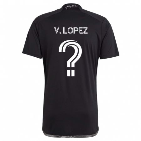 Kandiny Heren Alejandro Velazquez-Lopez #0 Zwart Uitshirt Uittenue 2024/25 T-Shirt