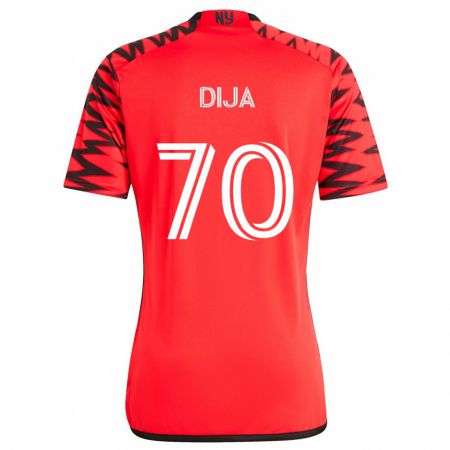 Kandiny Heren Dija #70 Rood Zwart Wit Uitshirt Uittenue 2024/25 T-Shirt België