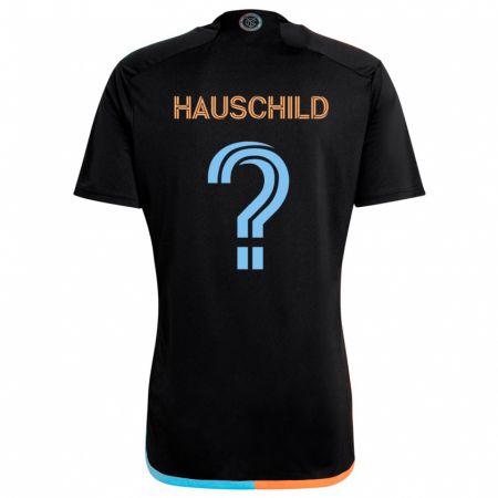 Kandiny Heren Alexander Hauschild #0 Zwart Oranje Blauw Uitshirt Uittenue 2024/25 T-Shirt