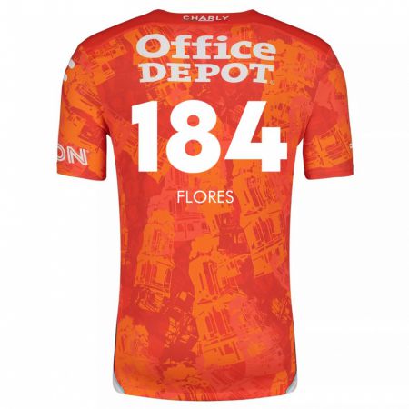 Kandiny Heren Jason Flores #184 Oranje Wit Uitshirt Uittenue 2024/25 T-Shirt België