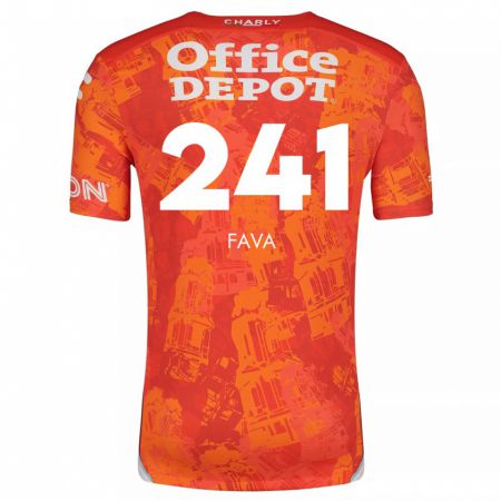 Kandiny Heren Marco Fava #241 Oranje Wit Uitshirt Uittenue 2024/25 T-Shirt