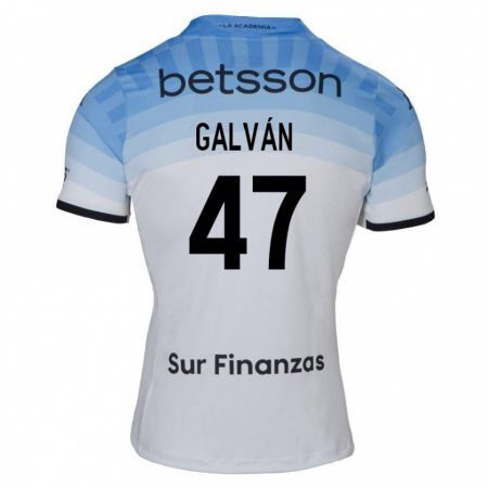 Kandiny Uomo Maglia Ignacio Galván #47 Bianco Blu Nero Kit Gara Away 2024/25 Maglietta