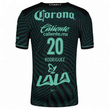 Kandiny Uomo Maglia Hugo Rodríguez #20 Nero Verde Kit Gara Away 2024/25 Maglietta