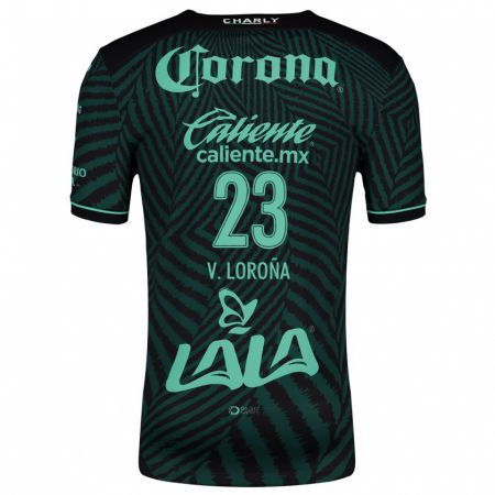 Kandiny Uomo Maglia Vladímir Loroña #23 Nero Verde Kit Gara Away 2024/25 Maglietta