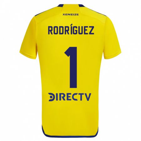 Kandiny Uomo Maglia Fernando Rodríguez #1 Giallo Blu Kit Gara Away 2024/25 Maglietta