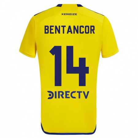 Kandiny Uomo Maglia Thomás Bentancor #14 Giallo Blu Kit Gara Away 2024/25 Maglietta