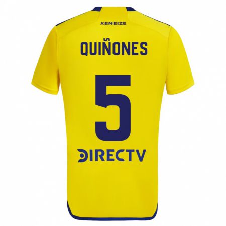 Kandiny Uomo Maglia Florencia Quiñones #5 Giallo Blu Kit Gara Away 2024/25 Maglietta