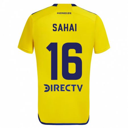 Kandiny Uomo Maglia Veer Sahai #16 Giallo Blu Kit Gara Away 2024/25 Maglietta