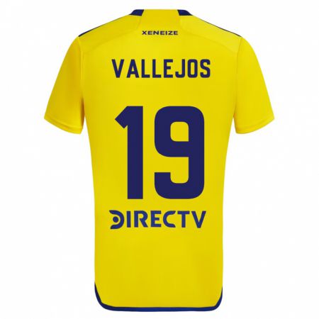 Kandiny Uomo Maglia Fabiana Vallejos #19 Giallo Blu Kit Gara Away 2024/25 Maglietta