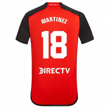 Kandiny Uomo Maglia Pity Martínez #18 Rosso Nero Bianco Kit Gara Away 2024/25 Maglietta