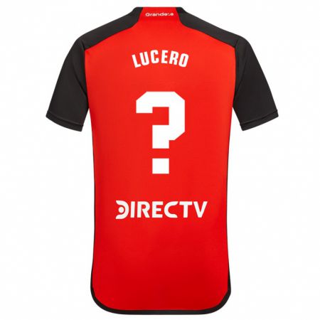 Kandiny Uomo Maglia Valentin Lucero #0 Rosso Nero Bianco Kit Gara Away 2024/25 Maglietta