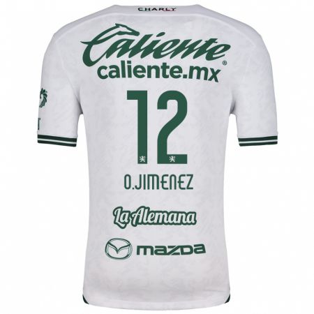 Kandiny Heren Óscar Jiménez #12 Wit Groen Uitshirt Uittenue 2024/25 T-Shirt België