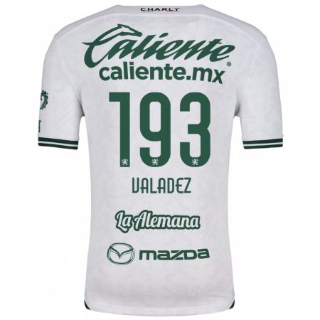 Kandiny Uomo Maglia Luis Valadez #193 Bianco Verde Kit Gara Away 2024/25 Maglietta