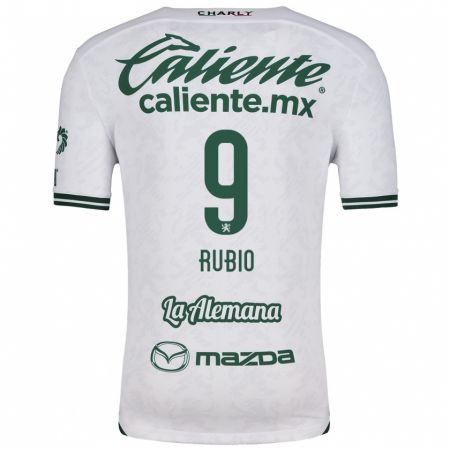 Kandiny Uomo Maglia Brian Rubio #9 Bianco Verde Kit Gara Away 2024/25 Maglietta