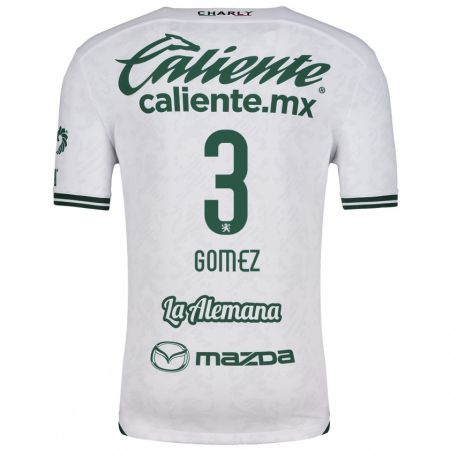 Kandiny Uomo Maglia Karen Gómez #3 Bianco Verde Kit Gara Away 2024/25 Maglietta