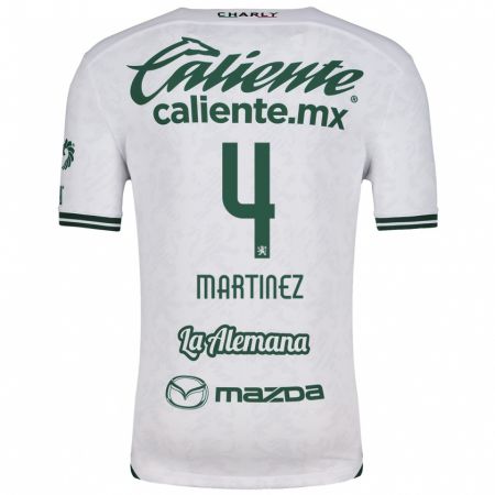 Kandiny Uomo Maglia Mitzi Martínez #4 Bianco Verde Kit Gara Away 2024/25 Maglietta