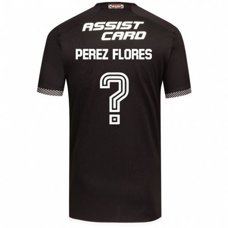 Kandiny Uomo Maglia Benjamín Pérez Flores #0 Nero Bianco Kit Gara Away 2024/25 Maglietta