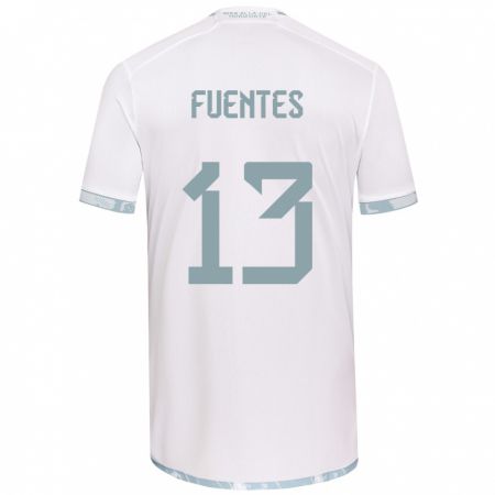 Kandiny Uomo Maglia Karen Fuentes #13 Bianco Grigio Kit Gara Away 2024/25 Maglietta