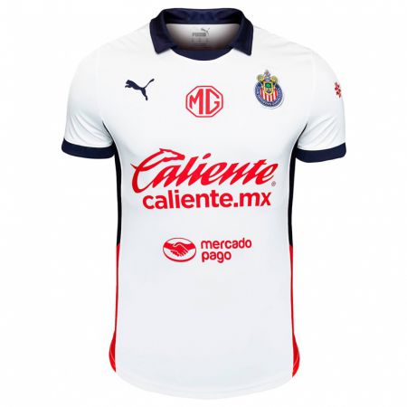 Kandiny Hombre Camiseta Santiago Arellano #352 Blanco Rojo Azul 2ª Equipación 2024/25 La Camisa