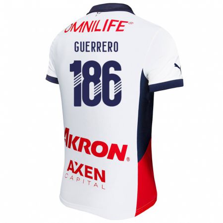 Kandiny Heren Javier Guerrero #186 Wit Rood Blauw Uitshirt Uittenue 2024/25 T-Shirt