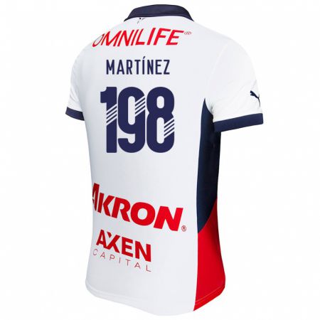 Kandiny Hombre Camiseta Andrew Martínez #198 Blanco Rojo Azul 2ª Equipación 2024/25 La Camisa