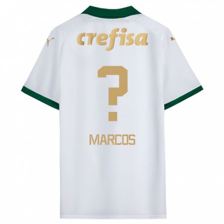 Kandiny Uomo Maglia Antônio Marcos #0 Bianco Verde Kit Gara Away 2024/25 Maglietta