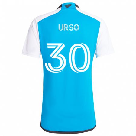 Kandiny Mujer Camiseta Júnior Urso #30 Azul Blanco 1ª Equipación 2024/25 La Camisa