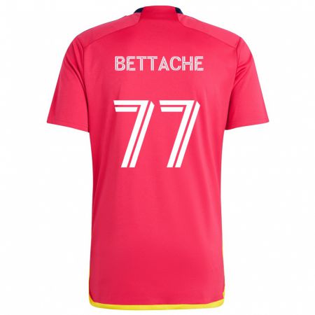 Kandiny Mujer Camiseta Faysal Bettache #77 Rojo Azul 1ª Equipación 2024/25 La Camisa México