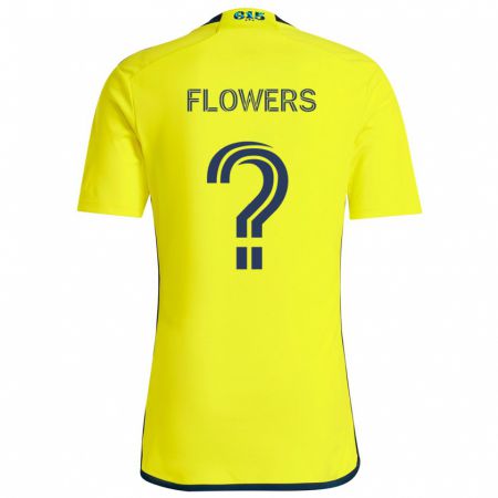 Kandiny Dames Ashton Flowers #0 Geel Blauw Thuisshirt Thuistenue 2024/25 T-Shirt België