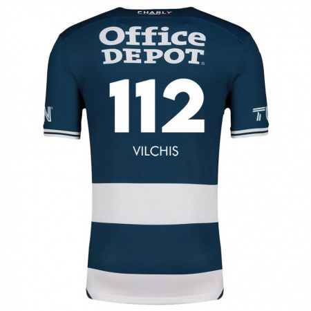 Kandiny Dames Leonardo Vílchis #112 Blauw Wit Thuisshirt Thuistenue 2024/25 T-Shirt