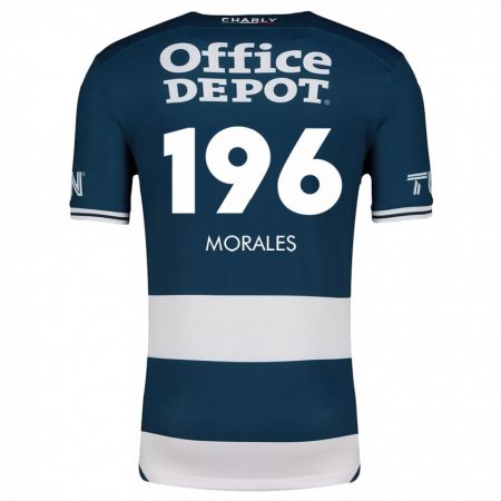 Kandiny Mujer Camiseta Erik Morales #196 Azul Blanco 1ª Equipación 2024/25 La Camisa