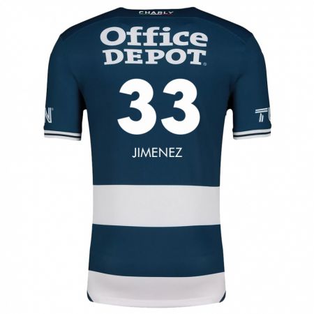 Kandiny Mujer Camiseta Stefani Jiménez #33 Azul Blanco 1ª Equipación 2024/25 La Camisa