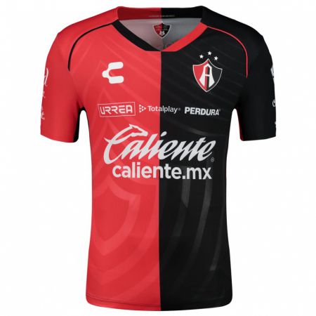 Kandiny Mujer Camiseta Álvaro Beas #258 Negro Rojo 1ª Equipación 2024/25 La Camisa