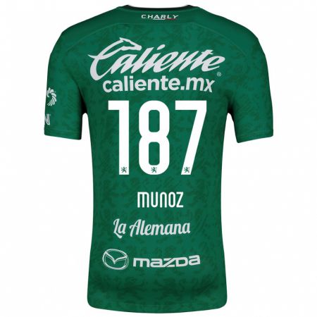 Kandiny Dames Diego Muñoz #187 Groen Wit Thuisshirt Thuistenue 2024/25 T-Shirt België