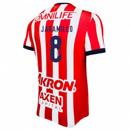 Kandiny Dames Carolina Jaramillo #8 Rood Wit Blauw Thuisshirt Thuistenue 2024/25 T-Shirt