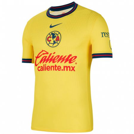 Kandiny Dames Mayra Pelayo Bernal #27 Geel Blauw Thuisshirt Thuistenue 2024/25 T-Shirt België