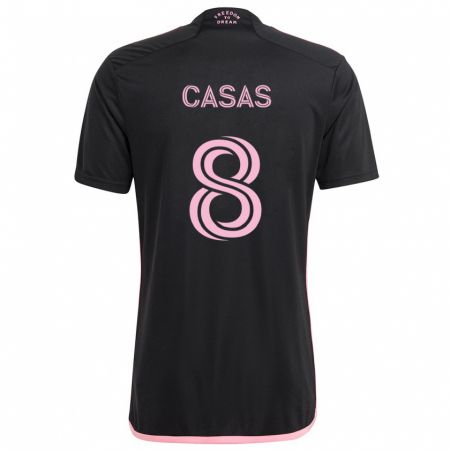 Kandiny Donna Maglia Pep Casas #8 Nero Kit Gara Away 2024/25 Maglietta