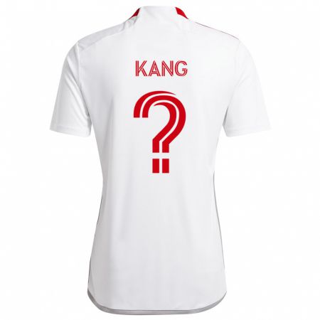 Kandiny Dames Ethan Kang #0 Wit Rood Uitshirt Uittenue 2024/25 T-Shirt