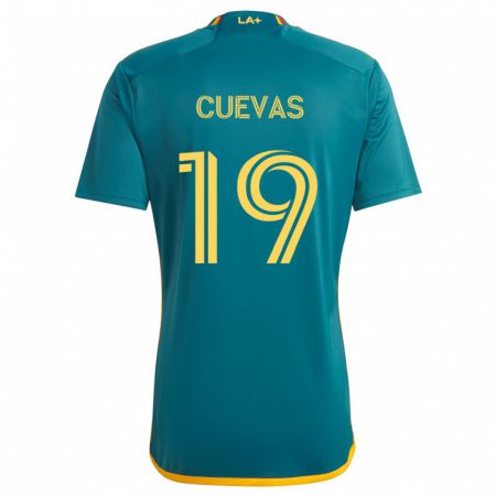 Kandiny Dames Mauricio Cuevas #19 Groen Geel Uitshirt Uittenue 2024/25 T-Shirt