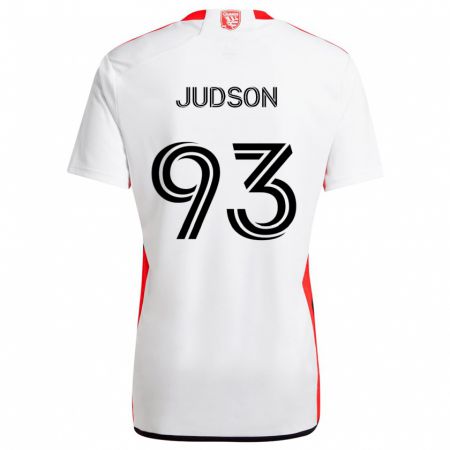 Kandiny Donna Maglia Judson #93 Bianco Rosso Kit Gara Away 2024/25 Maglietta