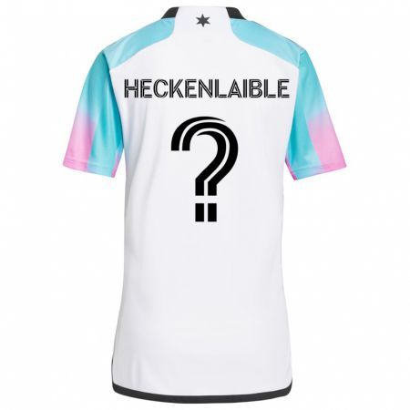 Kandiny Donna Maglia Andrew Heckenlaible #0 Bianco Blu Nero Kit Gara Away 2024/25 Maglietta