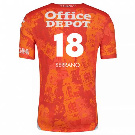 Kandiny Dames Blanky Serrano #18 Oranje Wit Uitshirt Uittenue 2024/25 T-Shirt