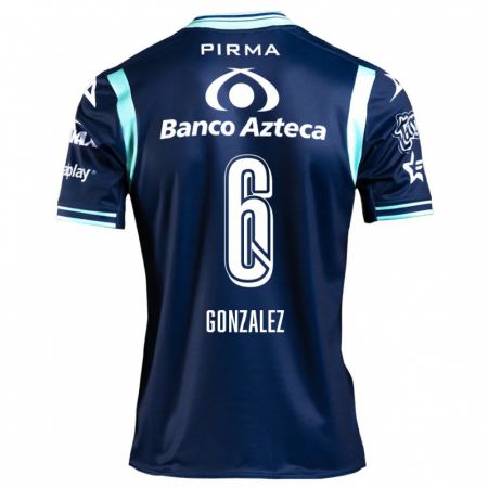 Kandiny Dames Pablo González #6 Marineblauw Uitshirt Uittenue 2024/25 T-Shirt