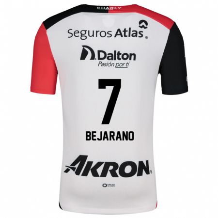 Kandiny Mujer Camiseta Susan Bejarano #7 Blanco Rojo Negro 2ª Equipación 2024/25 La Camisa