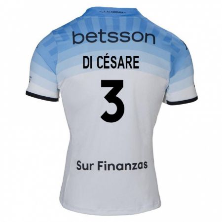 Kandiny Donna Maglia Marco Di Césare #3 Bianco Blu Nero Kit Gara Away 2024/25 Maglietta