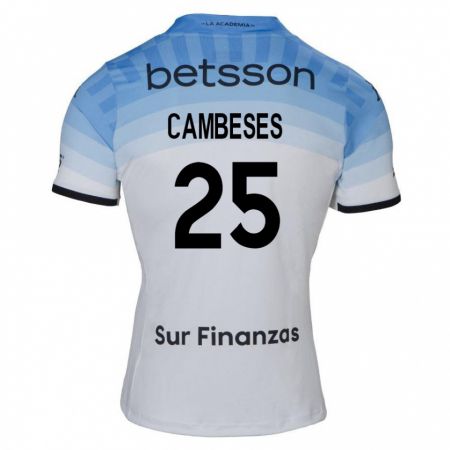 Kandiny Dames Facundo Cambeses #25 Wit Blauw Zwart Uitshirt Uittenue 2024/25 T-Shirt