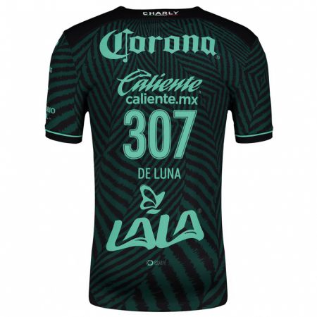 Kandiny Donna Maglia Eduardo De Luna #307 Nero Verde Kit Gara Away 2024/25 Maglietta