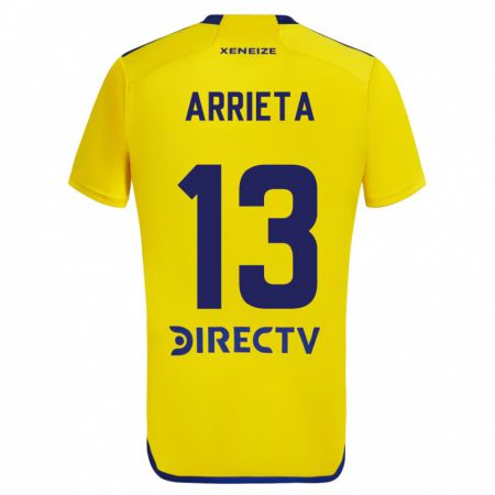 Kandiny Donna Maglia Thomás Arrieta #13 Giallo Blu Kit Gara Away 2024/25 Maglietta