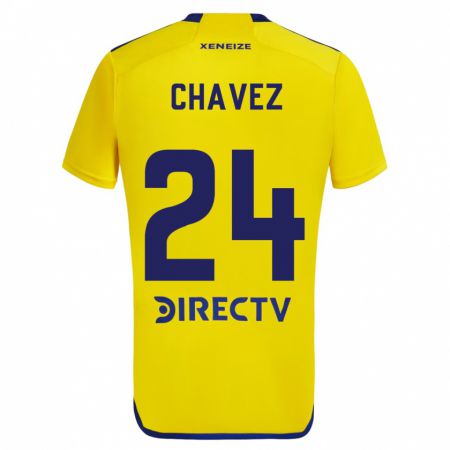 Kandiny Donna Maglia Gabriela Chavez #24 Giallo Blu Kit Gara Away 2024/25 Maglietta